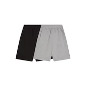 Bershka Hlače  pegasto siva / črna