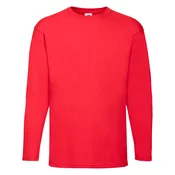 Valueweight Mens Red Long Sleeve T-shirt Fruit of the Loom