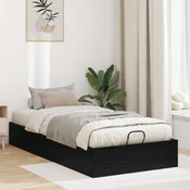 Otomanski krevet s pohranom Crni Hrast 203 x 90 x 25 cm
