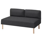 LILLEHEM Modularni dvosed, Gunnared/tamnosiva drvo