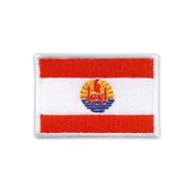 shumee Našitek zastave Francoske Polinezije - Podlaga za nalepko z likanjem/toplotnim varjenjem - Vezen našitek/značka/emblem