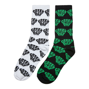 Green Day Socks - 2 Pack - Black/White