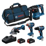 BOSCH Sada AKU náradí GSR 18V-65 + GDX 18V-285 + GBH 18V-22 + GWS 18V-8 0615A500BK