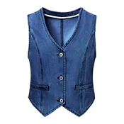 Imily Bela Brezrokavnik moder denim