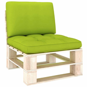 vidaXL Blazine za kavč iz palet 2 kosa svetlo zelene