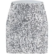 Nikcorp Bleščeče sequin krilo srebrno XL, poliester s bleščicami, mehka podloga, visok pas z elastičnim pasom, hip wrap kroj, praznično festivalno za zabave, silvestrovanje, karneval, poroke