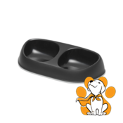 Moderna Double Sensibowl X-Small Black 2x200ml, Crna Posuda Za Pse i Macke