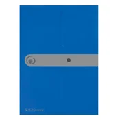 Herlitz mapa za dokumente z gumbom, A4, mat modra