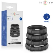 Intense KOMPLET EREKCIJSKIH OBROČKOV Intense Michiel Mod. 10 - 4 velikosti za močnejšo erekcijo
