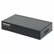 Intellnet LAN switch I530347, 10/100/1000 8-portni, Crni