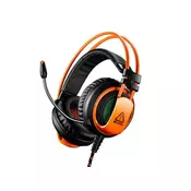 Canyon Corax Slušalke z mikrofonom Žični Naglavni trak Igranje iger USB vrsta-A Črna, Oranžna