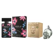 Replay Signature for Woman EDP 30ml + Police To Be Green for Man EDT, 40ml