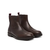 Škornji Tommy Hilfiger Cleated Hilfiger Brush Wl Chel FM0FM06080 Rjava