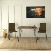 Hanah home Trpezarijski sto Sandalf Square 90x75x90cm Orah