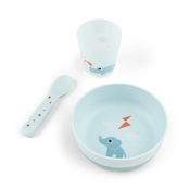 Done by Deer - Prvi jedilni set Foodie Playground, blue