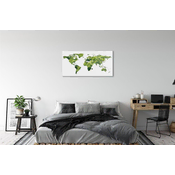 tulup.si Slika na akrilnem steklu Zemljevid zelene trave 100x50 cm 4 obešalnika