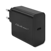 shumee Qoltec Super hitri PD polnilnik | 1x USB-C | 65 W | 5–20 V | 3–3,25 A | Prenosnik | Pametni telefon | Črna