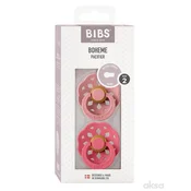 BIBS - Okrogla duda Boheme, lateks - Dusty Pink/Coral 2