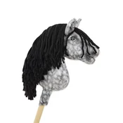 BB Hobby Horse Premium srednje velik konj, sivo-lisast s črno grivo, A4