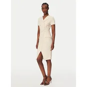 Rinascimento Cocktail obleka CFC0127893003 Bež Slim Fit