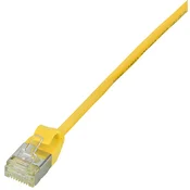 LOGILINK LogiLink CQ9017S RJ45 omrežni kabel CAT6a U/FTP 0.3 m rumena izjemno tanek, ognjevaren, prilagodljiv, zaščita iz folije, brez halogena, z zaščitnim za, (20416832)