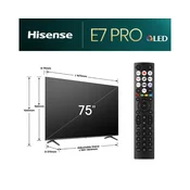 75 inca 75E7NQ PRO QLED 4K UHD Smart TV