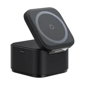 Brezžična 25W polnilna postaja Baseus Charging Station MagSafe Qi USB-C - black
