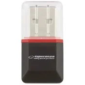Esperanza EA134K Micro SD USB čitalec kartic črna Esperanza