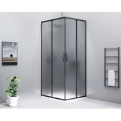 SIGMA SIMPLY BLACK Rectangular Shower Enclosure 1000x900 mm, L/R option, Corner Entrance, Brick glass - 100x90 cm - Gelco - SIGMA SIMPLY BLACK - 36 - Pravokotne oblike z vogalnim vhodom - 1000 - 1900 - 900 - 6 - 14