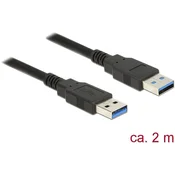 USB 3.0 kabel 2m AM-AM črn