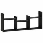 vidaXL Stenska polica Črni hrast 97.5 x 17 x 40 cm Predelan les