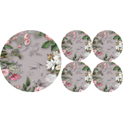 Bertoni Home Unisexs 1+4 Round Table Pads Set Melanie Grey