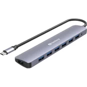 USB HUB 7 port Sandberg USB C - USB 3.0 136-40