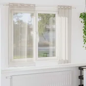 Voile zavjesa sa zavjesama 2 pcs Pijesak 175 x 140 cm Poliester