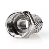 CON-FC-001RING ** F male connector for RG6 cable, 6.6mm, Zinc,with water proof ring - min.25kom(10)