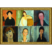 Grafika - Puzzle Modigliani v kolažu - 1 500 kosov