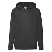 Black Childrens Fruit of the Loom Hoodie