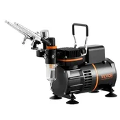 VEVOR Komplet za zračno pršenje z dvojno ventilatorsko zračno kompresorjem 270x140x245 mm komplet čistilnih krtač