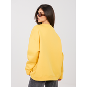 Rumen oversized pulover z našitki