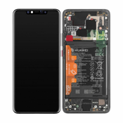 Huawei Mate 20 Pro - LCD zaslon + steklo na dotik + okvir + baterija (Black) - 02352FRL Genuine Service Pack