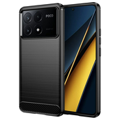 TPU gel ovitek Brushed Carbon za Xiaomi Poco X6 Pro - črn