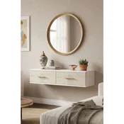 Hanah Home komoda Ida 120, 120 cm, bela / travertin