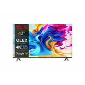 QLED TV TCL 43C645, 109cm (43"), 4K UHD, Android, GoogleTV, WiFi, Bluetooth