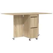 Vidaxl Jedilna miza 2 szt. 140 x 80 x 77 cm Inženirski les Sonoma hrast
