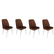 Hanah Home Set stolica Alfa-496 V4, 75x62x102 cm, 4 komada, Smede