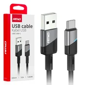 slomart Polnilni kabel USB-A - USB-C 3A, 200cm AMiO