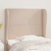 Vidaxl vidaXL Vzglavnik s krilci, kapučino, 93x23x118/128 cm, umetno usnje