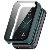 Ovitek z zaščito zaslona Techsuit Defense360 Pro za Honor Band 10/Band 9 - zelen