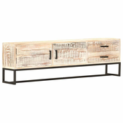 vidaXL TV omarica bela 140x30x45 cm trden akacijev les