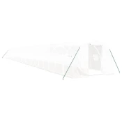 Staklenik s čeličnim okvirom bijeli 72 m2 24 x 3 x 2 m